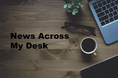 News Across my Desk Coffee and Computer